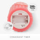 Sweet Pink Ribbed Flameless Candle Pillar