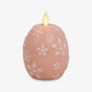 Dusky Rose Flameless Candle Floral Egg