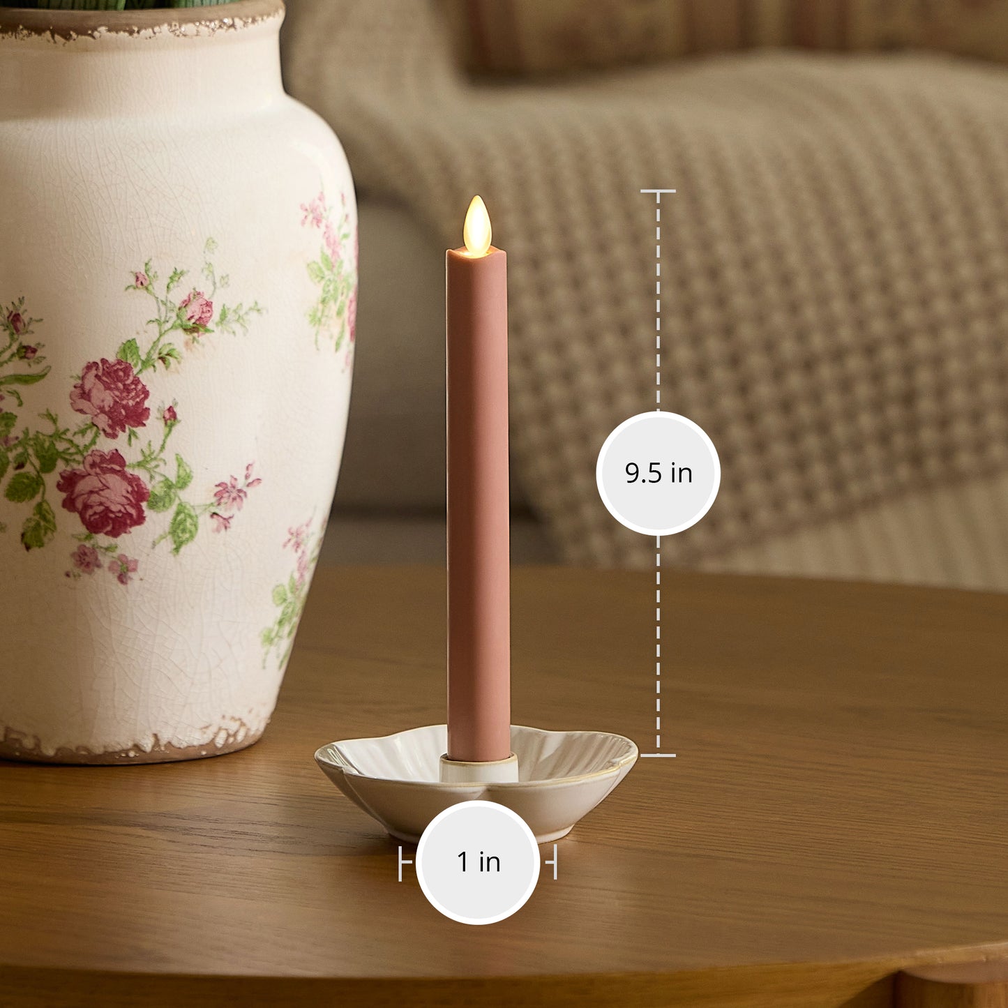 Soft Clay Flameless Candle Taper