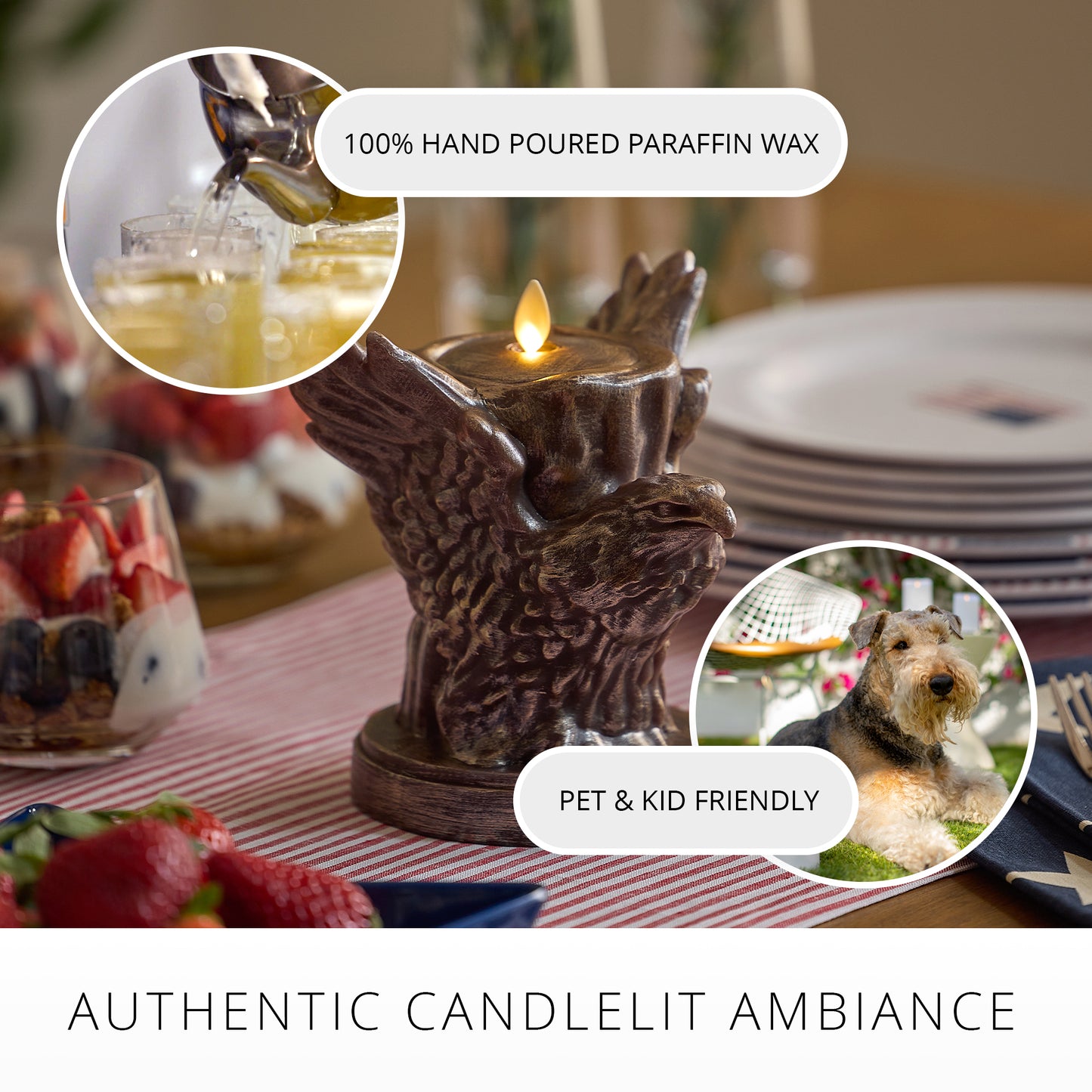 Burnt Umber Flameless Candle American Eagle