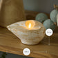 White Melo Shell Flameless Candle