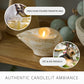 White Melo Shell Flameless Candle