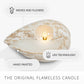 White Melo Shell Flameless Candle