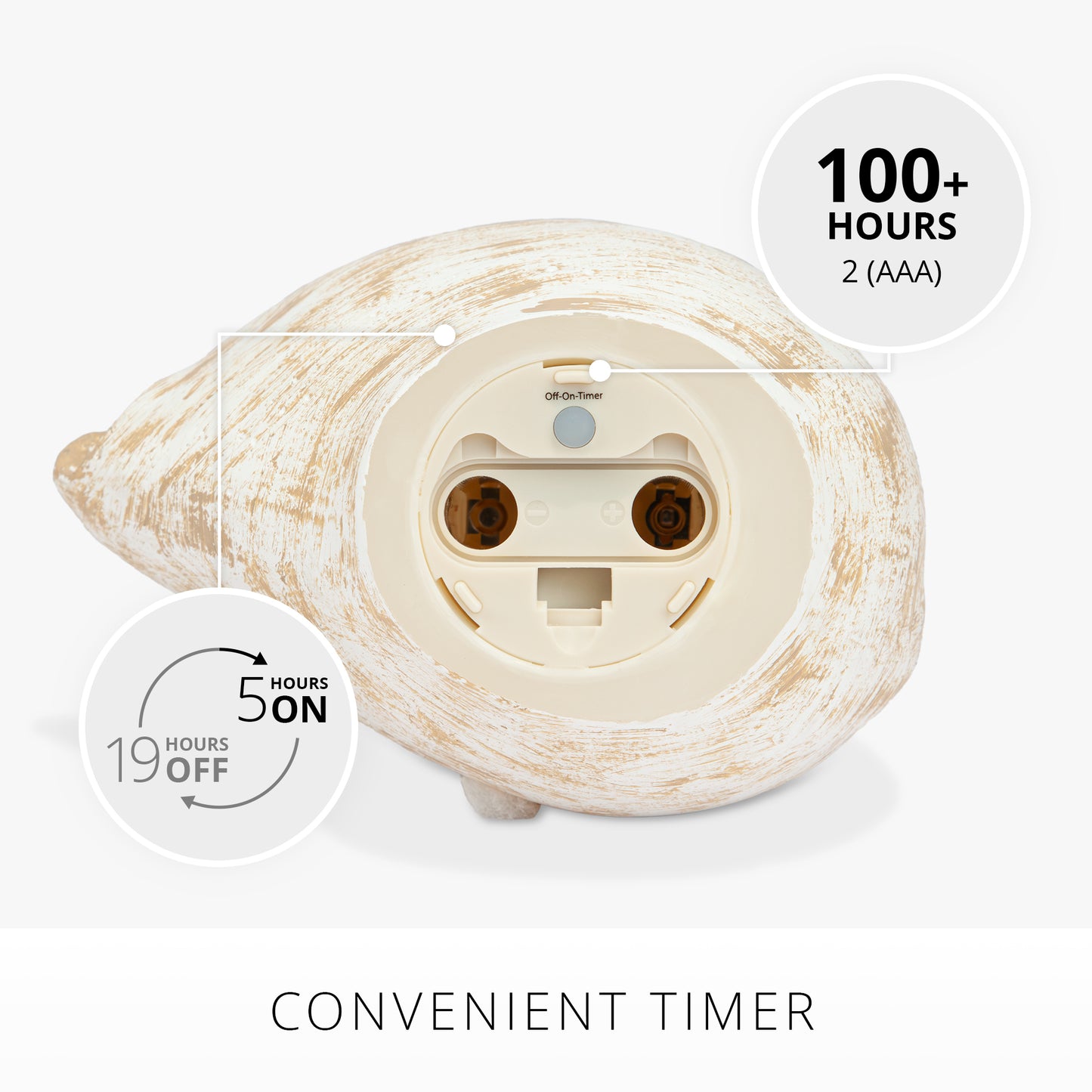 White Melo Shell Flameless Candle