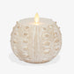 White Sea Urchin Shell Flameless Candle