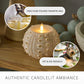 White Sea Urchin Shell Flameless Candle