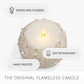 White Sea Urchin Shell Flameless Candle