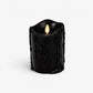Glitter Black Heavy Wax Drip Pillar