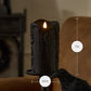 Glitter Black Heavy Wax Drip Pillar