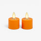 Set of 2 Russet Orange Tealights