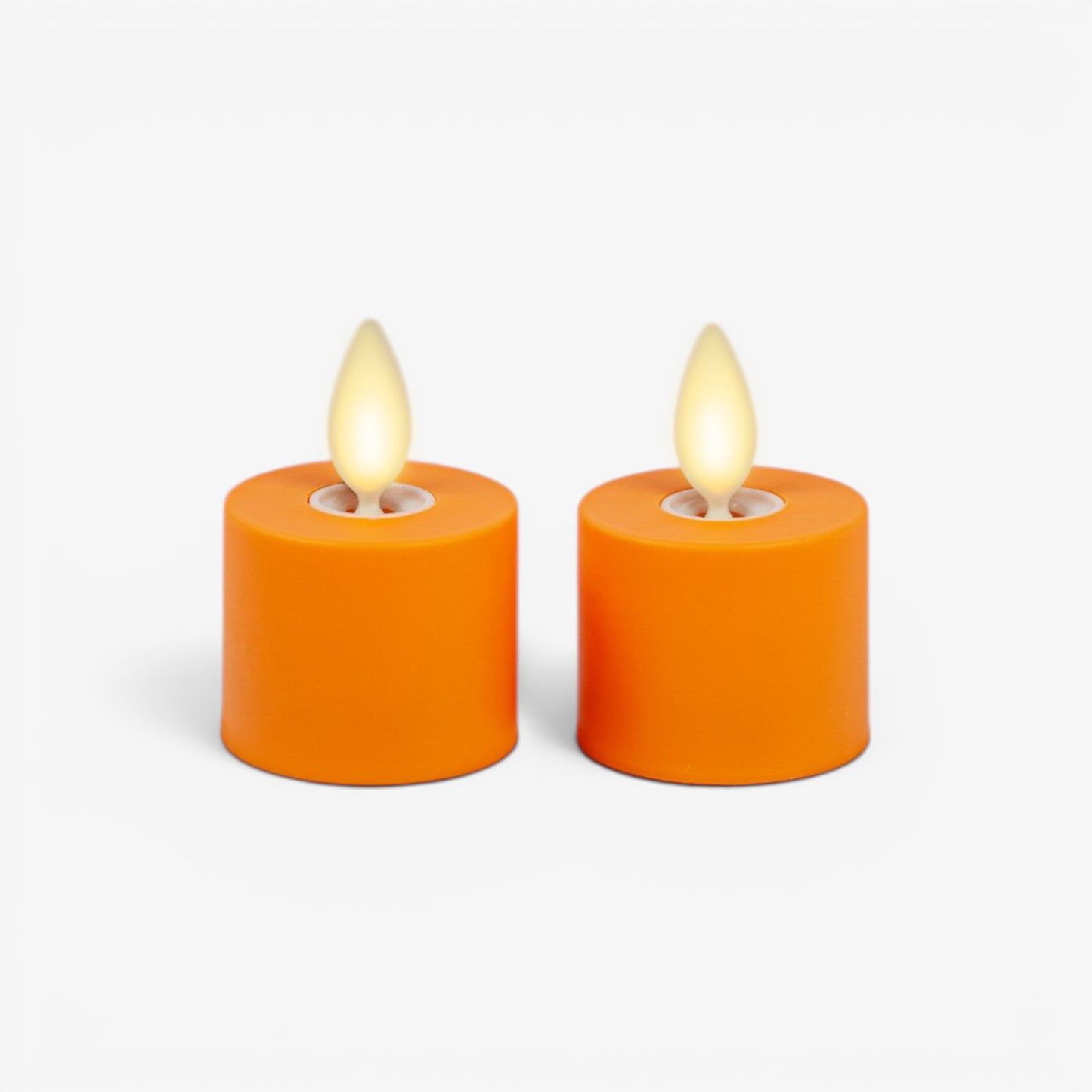 Set of 2 Russet Orange Tealights