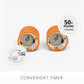 Set of 2 Russet Orange Tealights