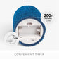Glitter Blue Opal Ribbed Flameless Candle Pillar