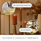 Glitter Marmalade Ribbed Flameless Candle Pillar