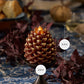 Metallic Cappuccino Flameless Candle Pinecone