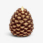 Metallic Cappuccino Flameless Candle Pinecone