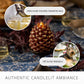 Metallic Cappuccino Flameless Candle Pinecone