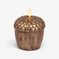 Metallic Cappuccino Flameless Candle Acorn