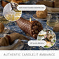 Metallic Cappuccino Flameless Candle Cornucopia