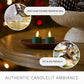 Set of 2 Holiday Green Flameless Candle Tealights