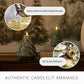 Holiday Green Glitter Swirl Flameless Candle Tree