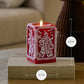 Holiday Red Santa Vignette Flameless Candle