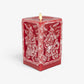Holiday Red Santa Vignette Flameless Candle