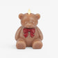 Warm Biscuit Holiday Teddy Bear Flameless Candle