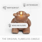 Warm Biscuit Holiday Teddy Bear Flameless Candle