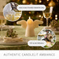 White Swan Glitter Angel Flameless Candle