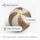 Champagne Glow Candy Cane Glitter Flameless Candle Sphere