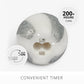 Brilliant Silver Candy Cane Glitter Flameless Candle Sphere