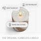 Champagne Glow Candy Cane Glitter Flameless Candle Pillar