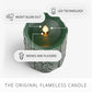Holiday Green Sweater Knit Flameless Candle Pillar