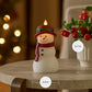 White Glitter Snowmom Flameless Candle