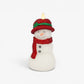 White Glitter Snowmom Flameless Candle