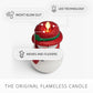 White Glitter Snowmom Flameless Candle
