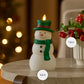 White Glitter Snowdad Flameless Candle