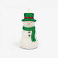 White Glitter Snowdad Flameless Candle