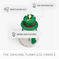 White Glitter Snowdad Flameless Candle