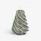 Holiday Green Glitter Swirl Flameless Candle Tree
