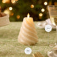 White Swan Glitter Swirl Flameless Candle Tree