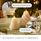 White Swan Glitter Swirl Flameless Candle Tree