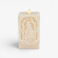 White Swan Snowman Vignette Flameless Candle