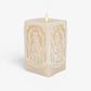 White Swan Snowman Vignette Flameless Candle