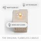 White Swan Snowman Vignette Flameless Candle