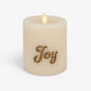 White Swan JOY Flameless Candle Pillar