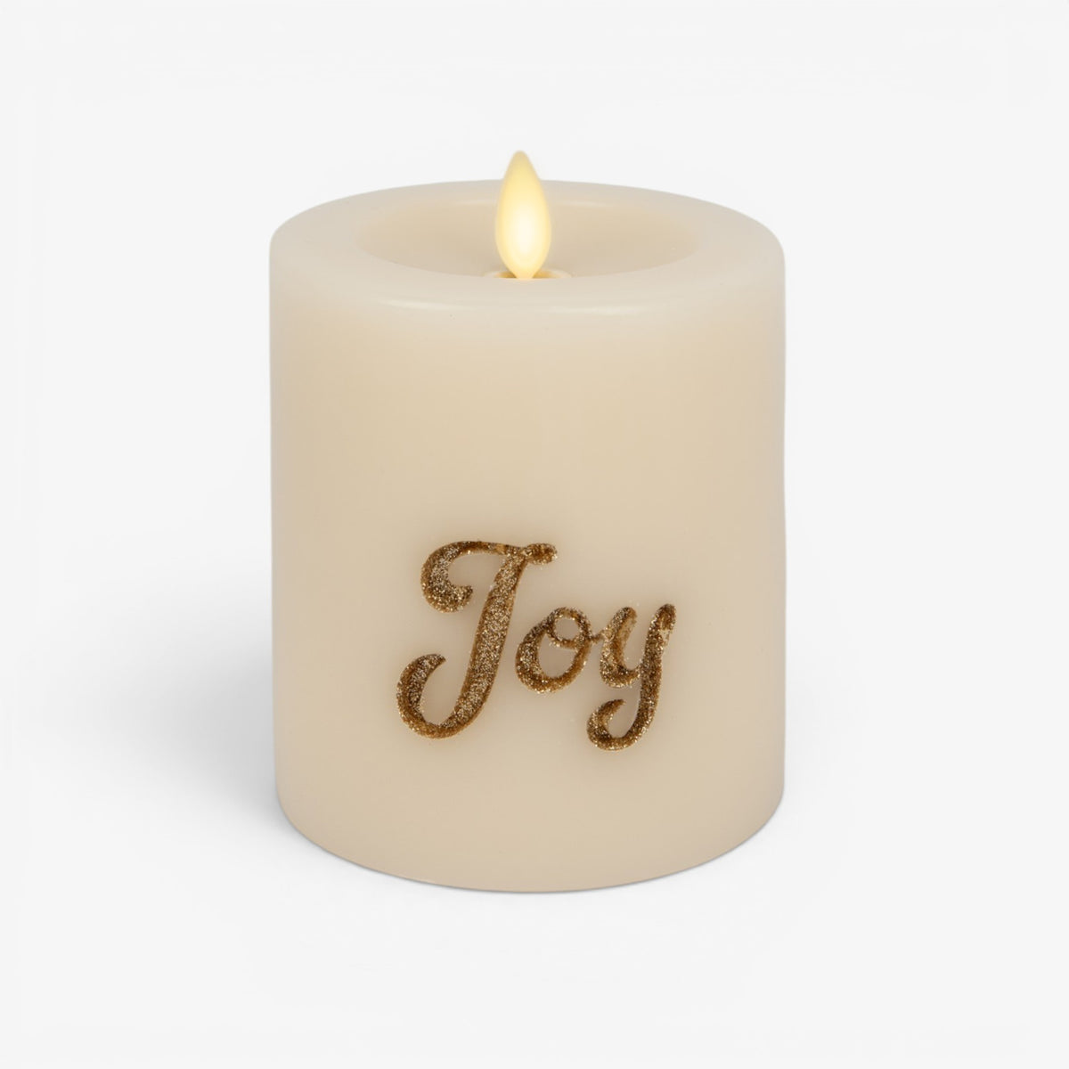 White Swan JOY Flameless Candle Pillar