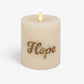 White Swan HOPE Flameless Candle Pillar