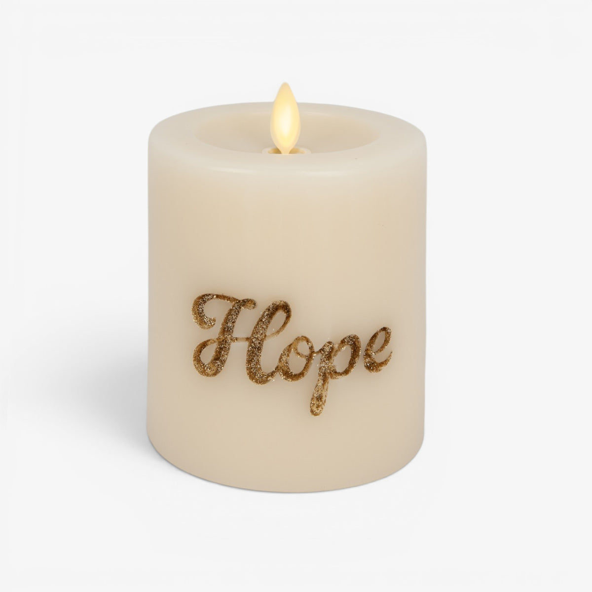 White Swan HOPE Flameless Candle Pillar